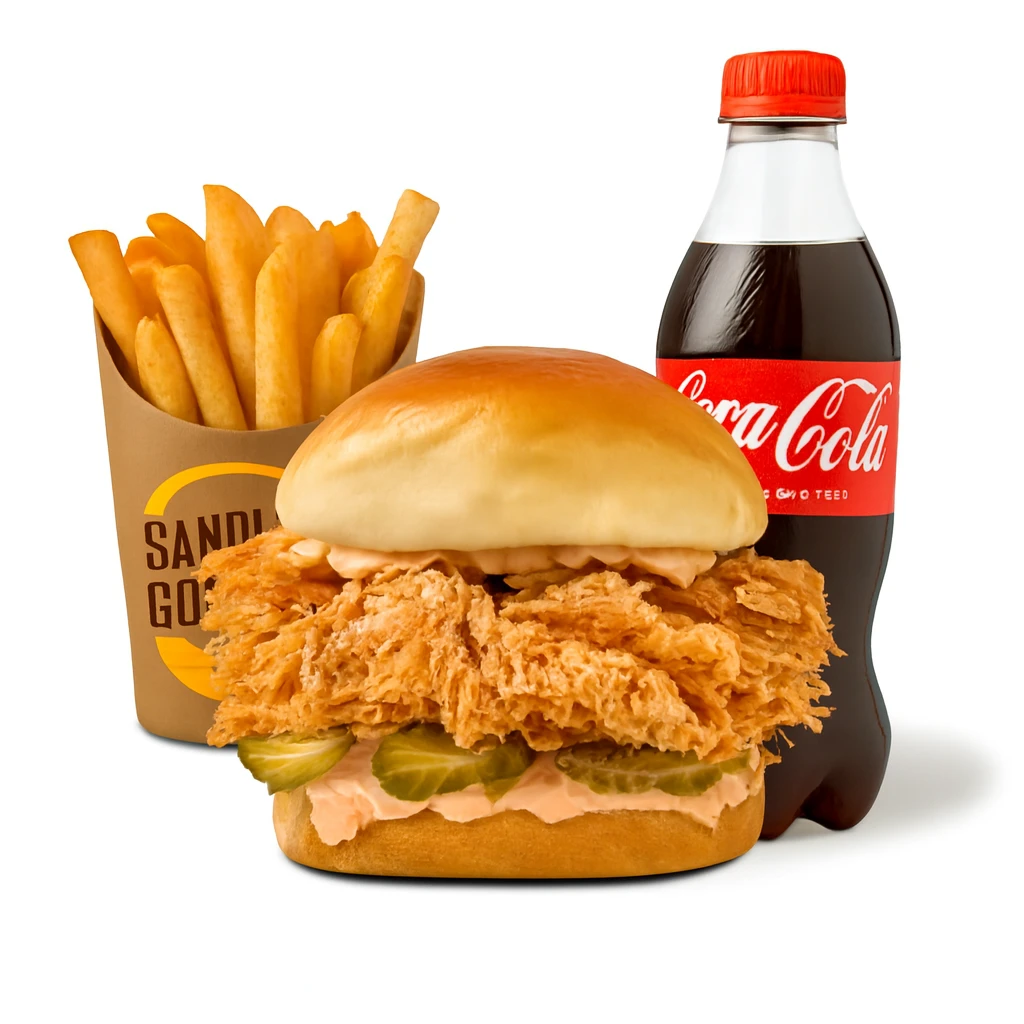 Crispy Fried Chicken Burger Meal