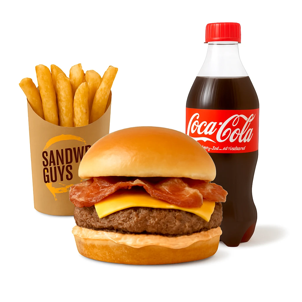 Beef Bacon Cheese Burger Meal